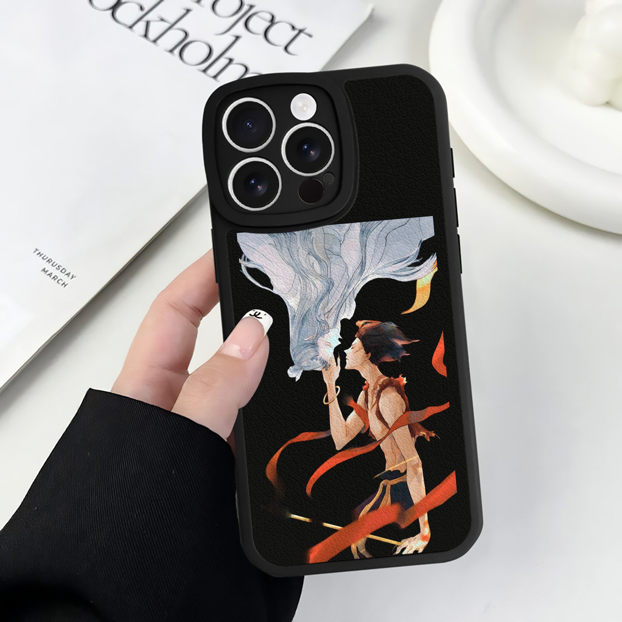 （画像用） Ne Zha 2 ナタ 魔童の大暴れ 【iPhone 16シリーズ対応】シリコンスマホケース（レザー調） 材質：シリコン